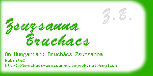 zsuzsanna bruchacs business card