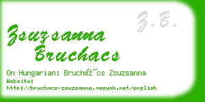 zsuzsanna bruchacs business card